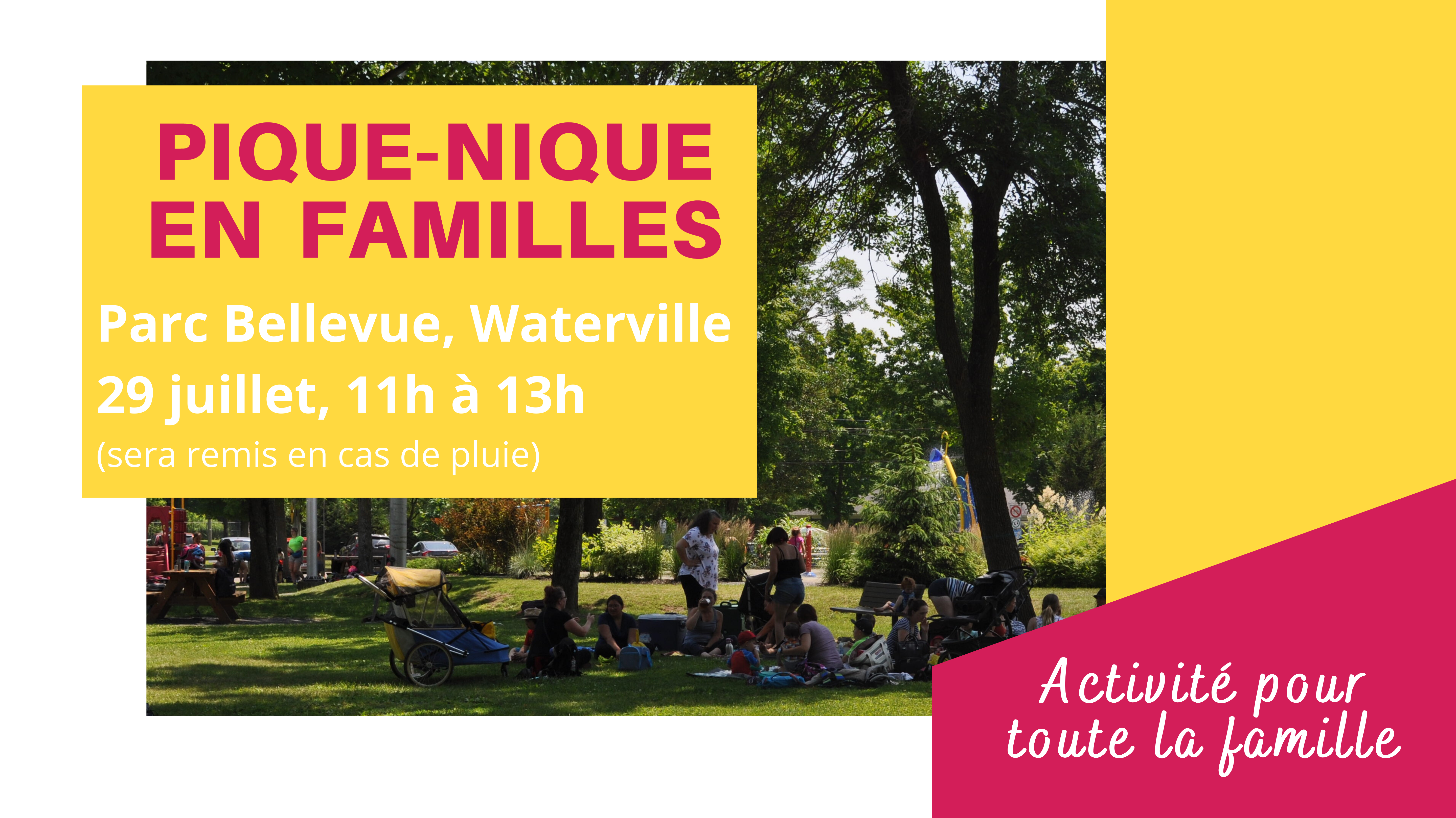 Parc Bellevue, Waterville, 11h à 13h