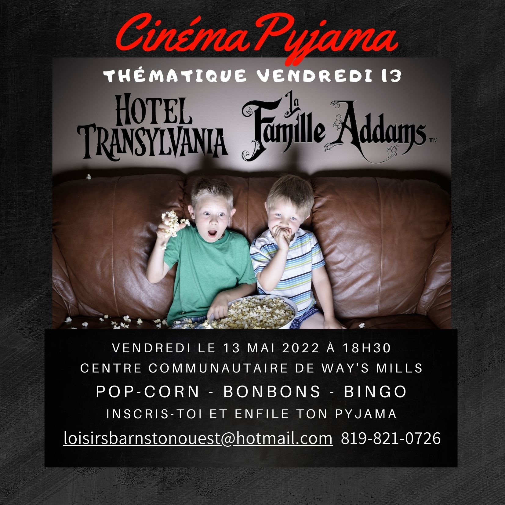 Soirée cinéma pyjama