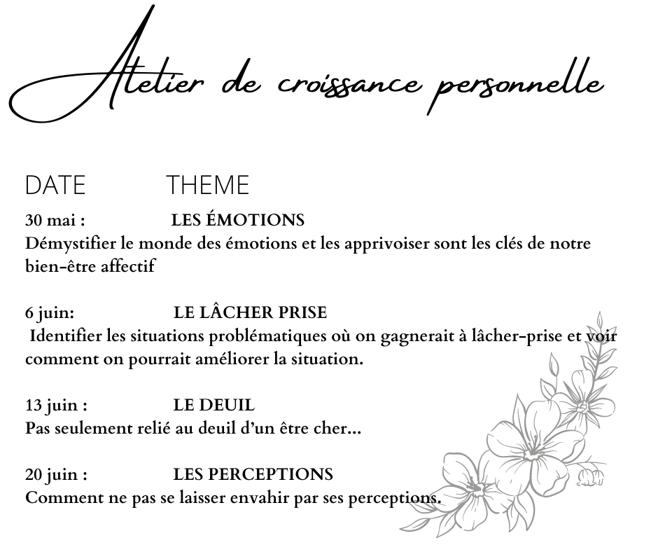 Atelier de croissance personnelle