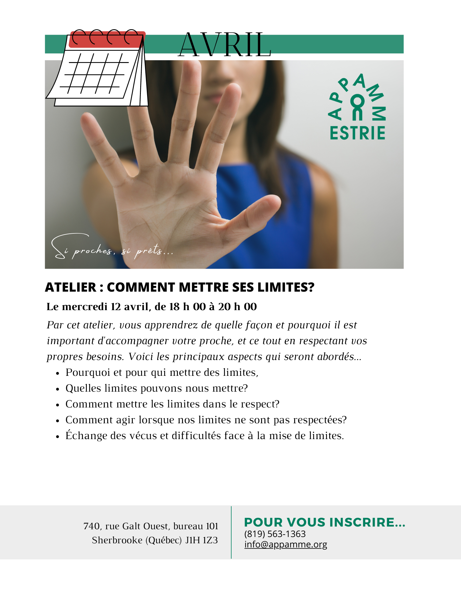 Atelier Comment mettre ses limites